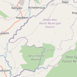 Map of Sunyani