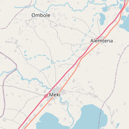 Map of Bishoftu