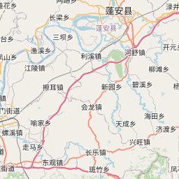 Map of Nanchong