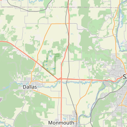 Map for Yamhill River - South, Oregon, white water, Grand Ronde to Sheridan