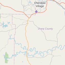 Map for Spring River, Arkansas, white water, Mammoth Spring to Hardy