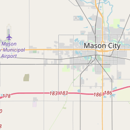 Map for Winnebago River, Iowa, white water, East Park to Wren Avenue