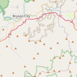 Map for Oconaluftee River, North Carolina, white water, Smokemont ...