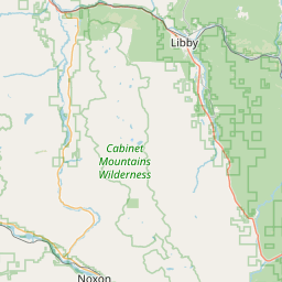 Map for Kootenai River, Montana, white water, Libby to Troy